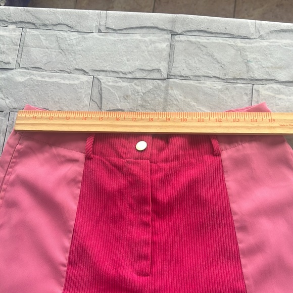 BARBIECORE PATCHWORK CORDUROY WIDE LEGGED PANTS SIZE LARGE - Picture 9 of 10